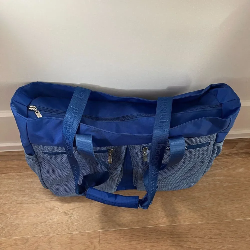 Baggallini Blue Shoulder Bag Tote Diaper Bag Purse Nylon NWOT
